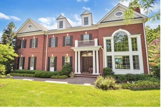 Red brick colonial home built with a construction loan in New Jersey
